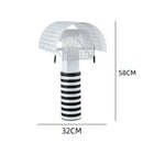 Axyaa Black White LED Stripe Table Lamp for Children's Bedroom & Living Room