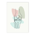 Axyaa Human Anatomy Skeleton Canvas Wall Art for Medical Office Decor
