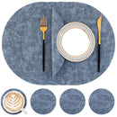 Axyaa Round Waterproof Placemats Set - Non-slip & Heat Resistant Mats