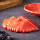 Axyaa Crab Shell Plate: Ceramic Sushi Appetizer Dessert Snack Plate - Molecular Cuisine Tableware
