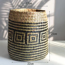 Axyaa Straw Flower Basket: Versatile Vase and Plant Container for Home Decor