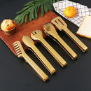Axyaa Stainless Steel BBQ Steak Tongs - Hollow Grill Clamp & Kitchen Utensil