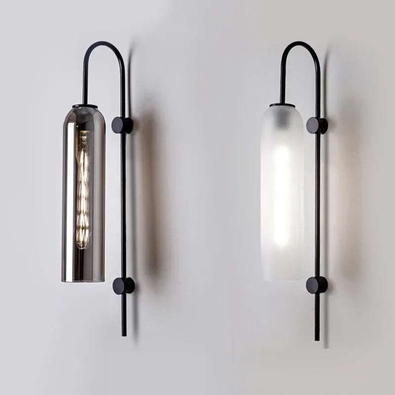 Nordix Bedroom Sconce by Axyaa: Modern Glass LED Wall Lights for Decoration & Reading
