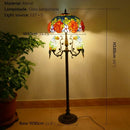 Axyaa Tiffany Stained Glass Floor Lamp for Retro Country Living Room and Bedroom