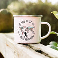 Axyaa Adventure Campfire Enamel Mug - Mountain Camper Coffee Cup