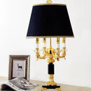 Axyaa Modern Black Crystal Table Lamp - Stylish Bedroom Lighting
