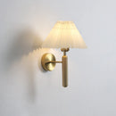 Axyaa Nordic White Pleated Umbrella LED Wall Lamp