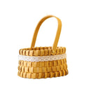 Axyaa Woven Rattan Flower Basket with Waterproof Lining and Handle