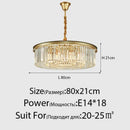 Axyaa Round Crystal Chandelier - Modern Grand Minimalist Decorative Light for Living, Dining, Bedroom