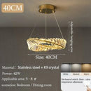 Axyaa Italian Crystal Chandelier: Luxury Minimalist Lighting for Elegant Living Spaces