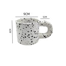 Axyaa Ceramic Mug with Ring Handle - Nordic Style Porcelain Coffee Cup