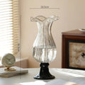 Axyaa Glass Vase: Artistic Flower Vessel for Hydroponic & Dried Flowers