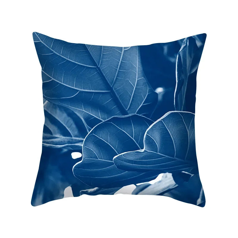 Axyaa Blue Geometry Pillowcase - Decorative Cushion Cover