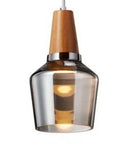 Axyaa Solid Wood Art Glass Pendant Chandelier for Home Decor