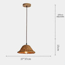 Axyaa Lotus Leaf Retro LED Pendant Light for Zen Tea Room and Living Room