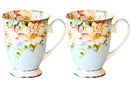 Axyaa Floral Bone  Coffee Mug - Vintage Tea Ceremony Tea Cup