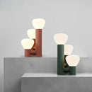 Axyaa Wrought Iron Glass Desk Lamp - Modern Hotel Bedroom Lighting