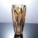 Axyaa Crystal Glass Vase: Modern Large-Mouthed Vase for Living Room and Entrance Decor