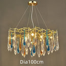 Axyaa Colorful Crystal Chandelier: Modern Luxury Italian Style Nordic Art Lamp