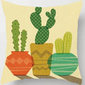 Axyaa Tropical Cactus Potted Pillowcase for Home and Office Decor