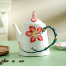 Axya Chinese Modern Bone Coffee Set with Teapot, Cups, Saucers & Spoons