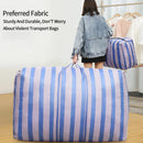 Axyaa Stripe Quilt Blanket Storage Bag Wardrobe Organizer & Tote