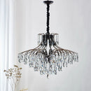 Axyaa Black Gold Vintage American Style Chandelier Lighting for Living Room