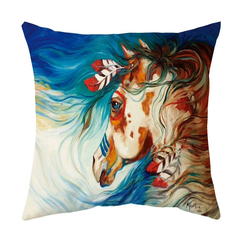 Axyaa Wild Animal Pillow Cover 45*45cm - Decorative Cushion for Living Room, Sofa, Car