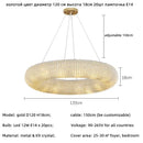 Axyaa Crystal Luxury Loft Pendant Light Fixture for Living Room Décor