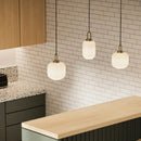 Axyaa Modern Glass Chandelier LED Pendant Lights for Home Decor