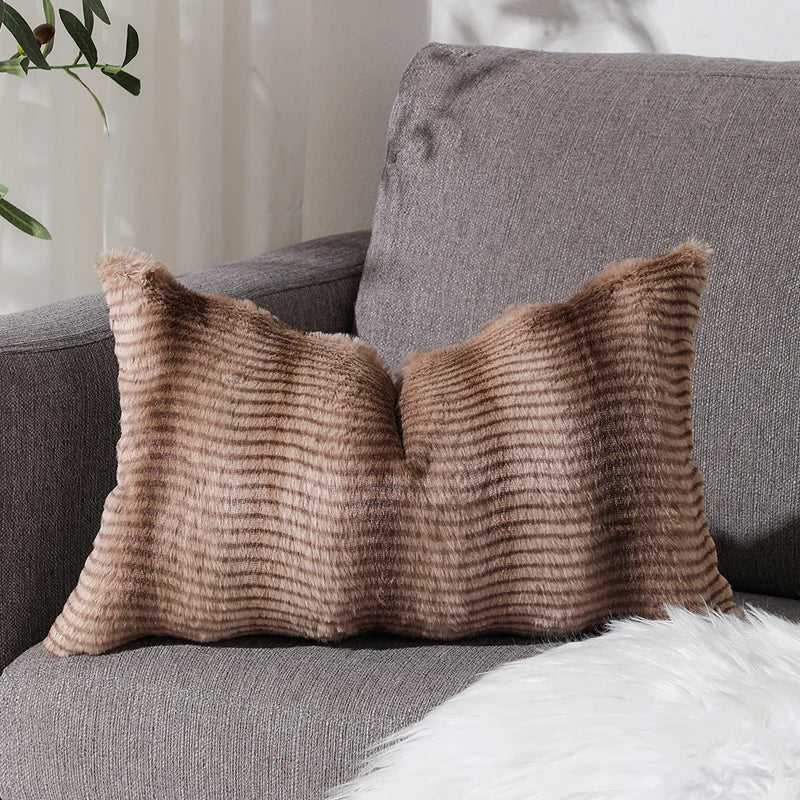 Axyaa Winter Plush Pillow Cover - Cozy Home Decor for Sofa, Couch, Bed