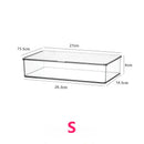 Axyaa Acrylic CD Record Game Cartridge Storage Box with Cover, Transparent Organizer