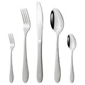 Axyaa 5Pcs Silver Stainless Steel Cutlery Set Dinnerware Tableware Silverware Set