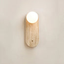 Axyaa Natural Stone Wall Lights: Luma Wabi Sabi Style Sconce for Bedroom & Living Room