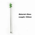 Axyaa Cactus Glass Stir Stick: Colorful, Long Handle for Cocktails, Juice, Coffee