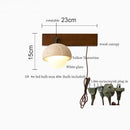 Axyaa LED Wall Lamps Indoor Bedroom Loft Pull Chain Yellow Travertine Vintage Wabi Sabi Mirror Light