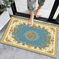 Axyaa Geometric Print Non-Slip Kitchen Rug: Bohemian Ethnic Style, Modern Design