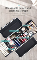 Axyaa 4-in-1 Rolling Makeup Case with Dividers for Makeup Artists