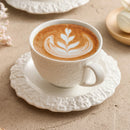 Axyaa Exquisite Ceramic Coffee Cups and Saucers Set - Kitchen Countertop Decoration
