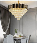 Axyaa Crystal Chandelier K9 for Living Room Bedroom Dining Luxury Pendant Light