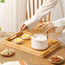 Axyaa Bamboo Tea Tray, Food Storage, Dinner Plate, Kitchen Tableware