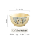 Axyaa Cat Series Ceramic Home Japanese Rice Bowl 4.5 inches