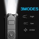 Axya Rechargeable LED Flashlight: Portable Zoomable Torch, 18650 Battery-Powered