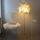 Luxury Ostrich Feather Floor Lamp by Axyaa: Modern LED Lighting for Home Decor