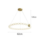 Axyaa Nordic Luxury Living Room LED Chandelier with Pearl Necklace Pendant