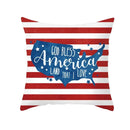 Axyaa LOVE USA Patriotic Letters Decorative Cushion Cover - Cartoon Style Home Decor Pillowcase