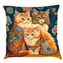 Axyaa Nordic Peacock Oil Painting Cushion Cover for Stylish Home Decor