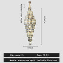 Axyaa Luxury Crystal Chandelier for Villa Living Room and Spiral Staircase