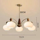 Axyaa Pink White Glass Ball Chandelier for Girl's Room or Kitchen