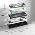 Acrylic Keyboard Display Stand by Axyaa: Compact Desktop Organizer for Keyboard, Mouse, and More